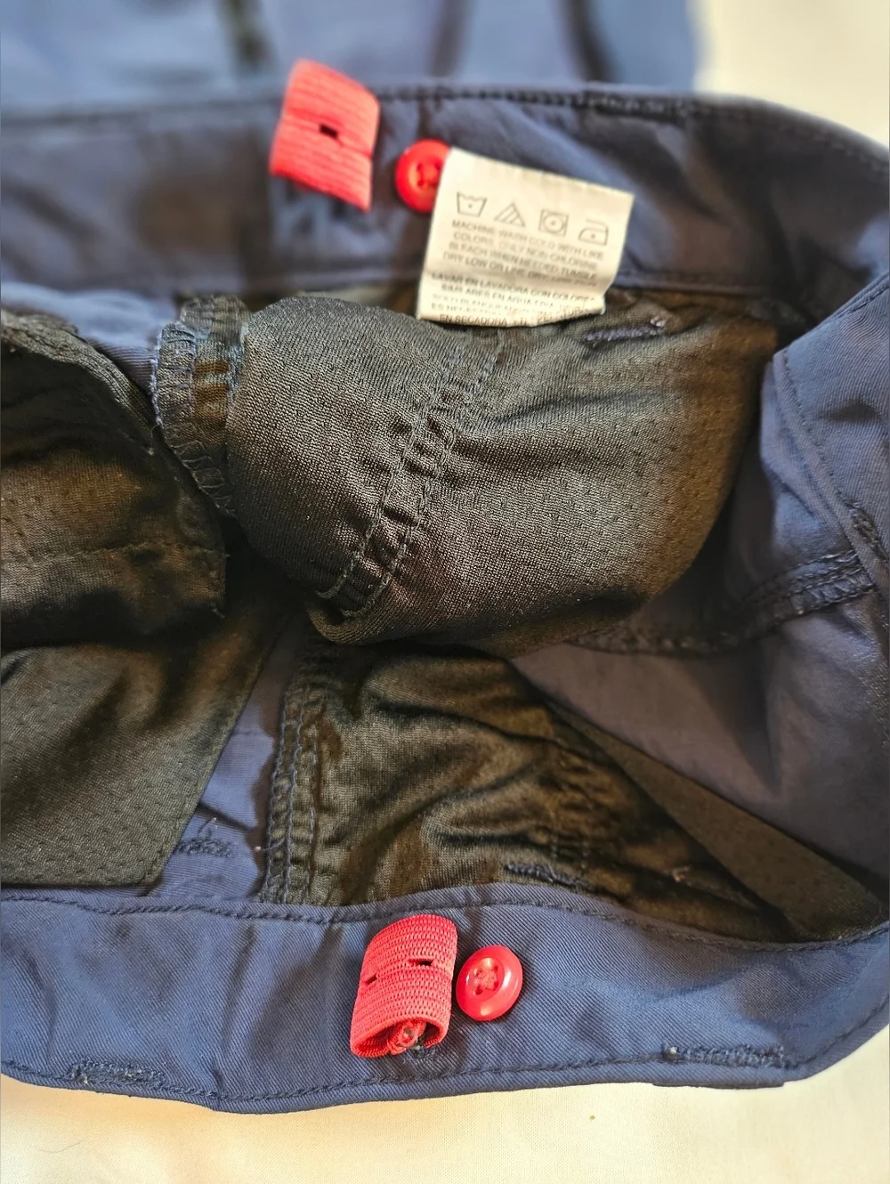 Unbranded Boys Blue Adjustable Waist Cargo Pocket Nylon Shorts Size 10 Husky
